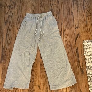 grey flared sweatpants from shein, size m